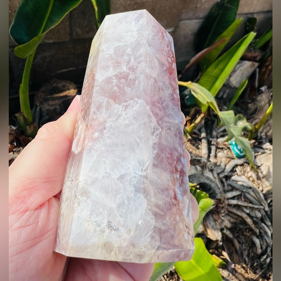 Pink Amethyst Flower Agate Tower - Picture 7 of 12